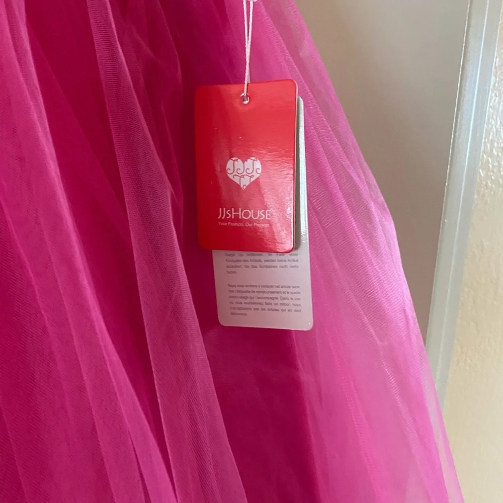 NWT JJs House Pink Tulle Prom, Special Occasion, Formal Events Dress - Picture 2 of 7